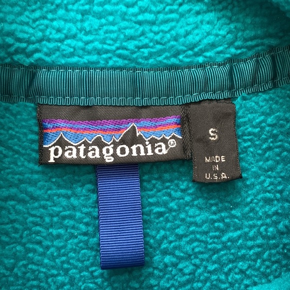 Patagonia Aqua Teal Vest Deep Pile Full Zip Retro X Fleece Vintage  Rare Sz S - Picture 8 of 17